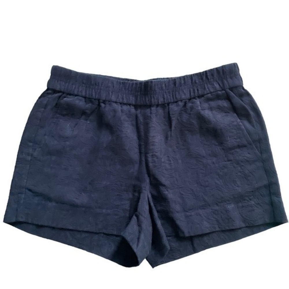 J. Crew Women Shorts Sz. 2 | Navy Blue Texture | Summer Chic